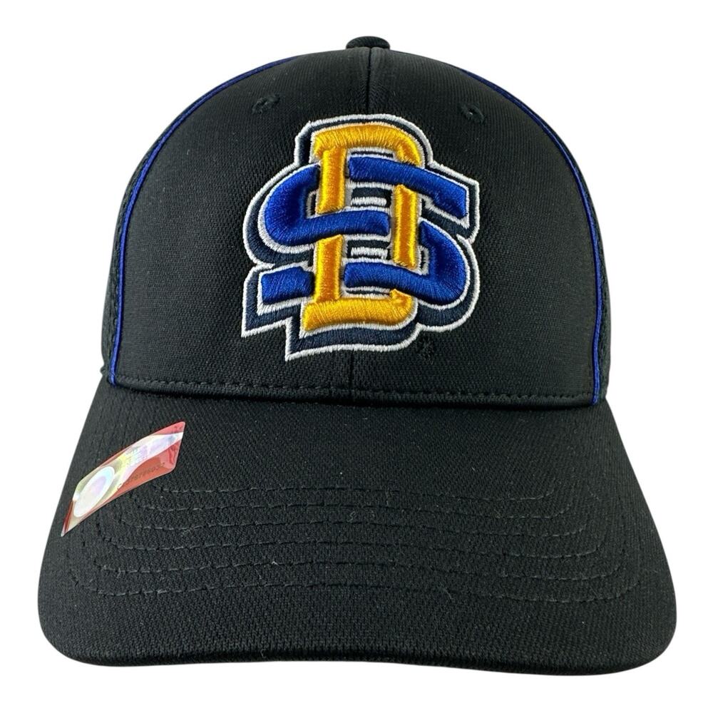 South Dakota State Jackrabbits Hat Cap Hook & Loop Black Mens Adjustable NCAA
